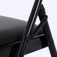 thumbnail image 4 of Ktaxon 4 Pcs Folding Chairs Cozy Cushioned Heavy Steel Plastic Commercial Wedding, Black, 4 of 11