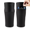 thumbnail image 2 of NIBOLOG 1 Pair Football Shin Guard Sleeves High Elasticity Seamless Slip-Resistant Impact Resistant Adult Teenager Soccer Shin Guard Socks Outdoor Sport Equipment, 2 of 8