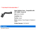 thumbnail image 2 of Upper Radiator Hose - Compatible with 2011 BMW 1 Series M, 2 of 2