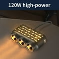 thumbnail image 4 of Tgbvmt 120W Car Cigarette Lighter Adapter, PD3.1 Car Charger Splitter for Fast Charging, 3 Sockets & 2 USB Ports for GPS, Dash Cam, Car Fridge, SUV, Trucks, Heavy Duty Car Charger for All Vehicles, 4 of 8