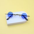 thumbnail image 1 of Gafas de sol redondas con montura ultra pequeña para hombres y mujeres, gafas de sol únicas de metal con montura redonda pequeña, 1 of 6