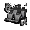 thumbnail image 4 of Automotive Seat Covers, Waterproof Car Seat Cover, Universal Car Seat Cover, Full Set, Gray, Butterfly Decor, 9 Pc, Stitch Detailing, Auto Accessories, Car Interior Accessories,, 4 of 8