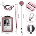 thumbnail image 3 of WuPing 3 Color Rhinestone Lanyard for ID Badges, Bling Lanyards with Retractable Badge Reel for Teacher ID Card, 3 of 8