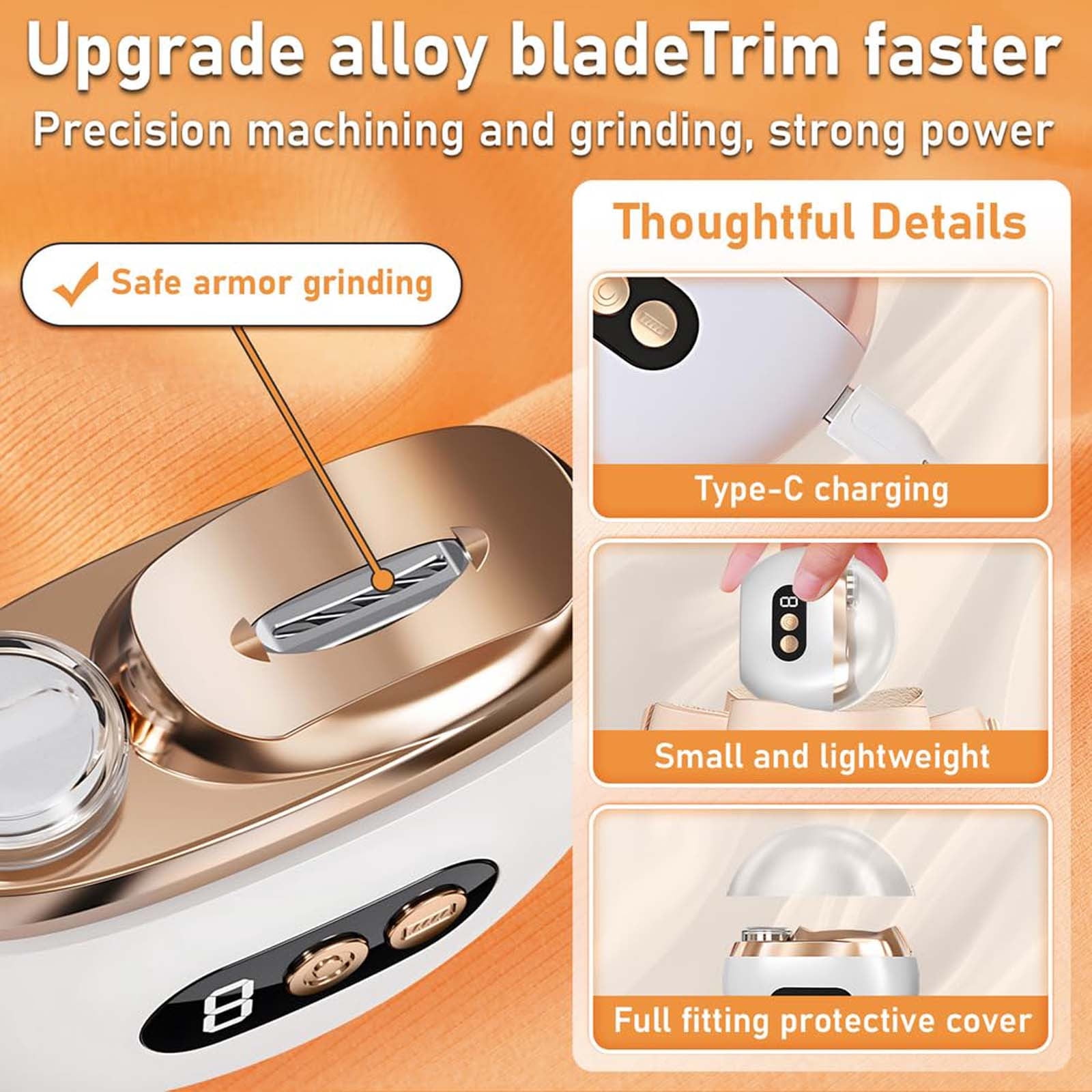 Multi Functional Automatic Nail Clipper, 3-in-1 Electric Toenail Clippers with Polishing, Rechargeable LED Nail Trimmer, Safe Nail Care Tool for Elderly and Kids