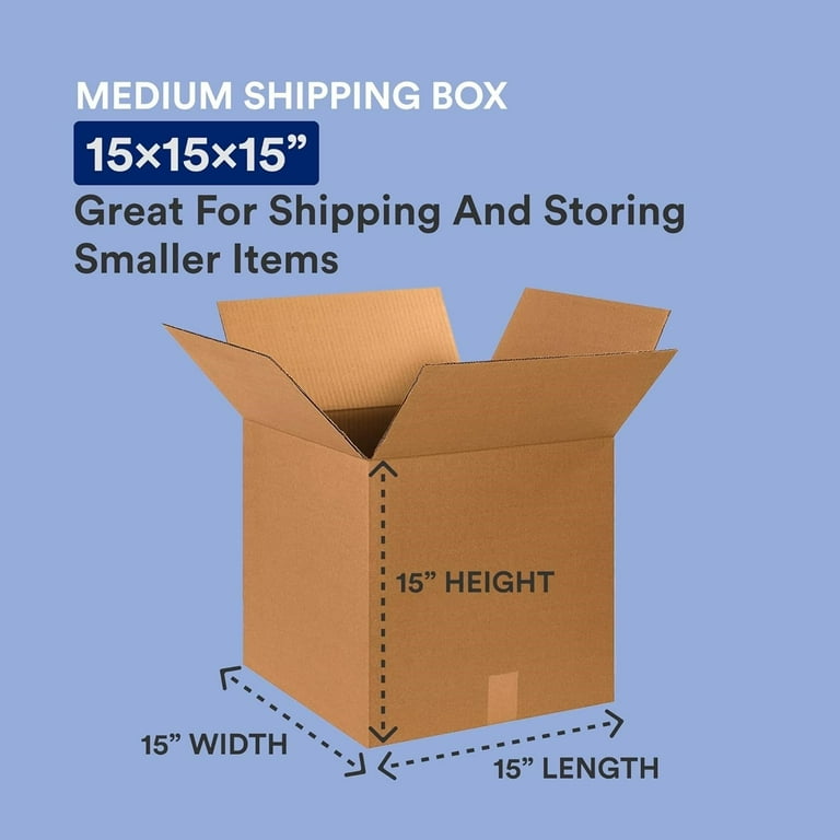 Box Partners 9x6x5 Corrugated Cardboard Boxes – 25 Pack For Shipping, Packing, Moving
