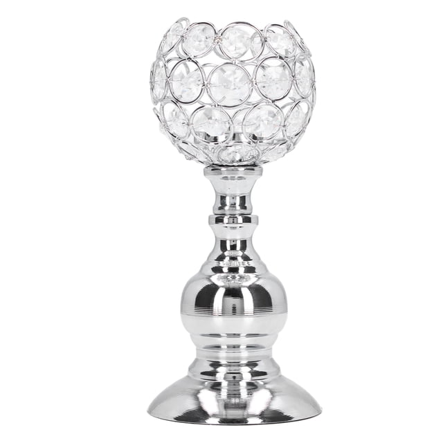 Candle Holder, Hollow Carved Tall Candle Holder Fadeless Durable Electroplating Process For Bedroom For Party For Store Silver