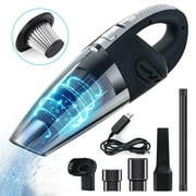 Liphom Hand Vacuum Cordless Handheld Vacuum Cleaner 120W Powerful Car Vacuum Cleaner Quiet Dry Wet Use with LED Light for Car Home Pet Hair