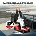 thumbnail image 3 of Segmart 4 Wheel Mobile Scooter for Seniors,Collapsible Mobility Wheelchair for Adults, 300lbs, Red, 3 of 8