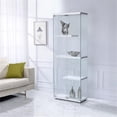 thumbnail image 4 of Bowery Hill 68"H Contemporary 3-Shelf Glass Display Cabinet in Clear, 4 of 9