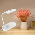 thumbnail image 1 of LED Desk Lamp With Wireless Charger Flexible Bedside Table Lamp With 3 Lighting Modes Eye Protective Reading Lamp For Home Control TYPE C Charging Port (White) Space Night Light Projector tooth Night, 1 of 3