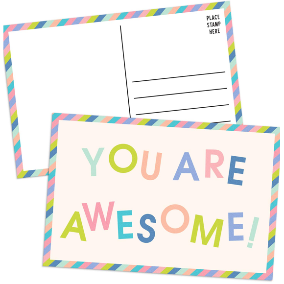 60-Pack Motivational Postcards, 4x6 Encouragement Cards with Positive Affirmations for Kids & Adults, Kindness Notes