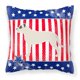 thumbnail image 1 of Caroline's Treasures USA Patriotic Dogo Argentino Cojín decorativo de tela BB3367PW1414, 14Hx14W, multicolor Caroline's Treasures BB3367PW1414, 1 of 1