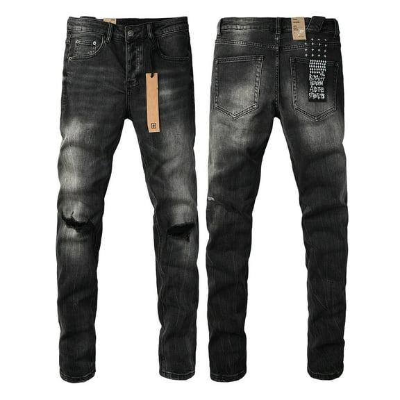 2025 Ksubis Jeans brand Jeans Men's Jeans Casual Comfort Holes Fashionable Straight Skinny Slim Fit Jeans, Ripped Stretch Jeans Denim Pants Menswear 3035 28-40