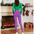 thumbnail image 6 of Frostluinai Gym Leggings for Women High Waist Christmas Tights Striped Slim Fit Yoga Pants Stretch Casual Sport Leggings S-3XL, 6 of 10