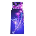thumbnail image 3 of Colorful Butterflies&nbsp;Glitter Star Spring Summer Dresses for Women Fashion T-shirt Dress Casual Sleeveless Loose Sundress with Pockets, 3 of 5