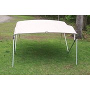 Tan/beige Square Tube Frame Vortex 4 Bow Pontoon/deck Boat Bimini Top 8' Long, 97-103