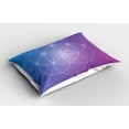 thumbnail image 2 of Ambesonne Round Forms Pillow Sham 2 Pack, Round Forms, 26"x20", Blue and Purple, 2 of 3