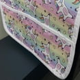 thumbnail image 3 of Rainbow Microwave Oven Cover, Cartoon Drawing of Unicorn Ice Skating, Water Resistant Organizer with Pockets for Kitchen, 36" x 12", Multicolor, by Ambesonne, 3 of 4