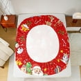 thumbnail image 5 of Manfei Lovely Santa Claus Full Sheet Set,Xmas Reindeer Unicorn Red White,Decor For Kids,4-Piece, 5 of 7