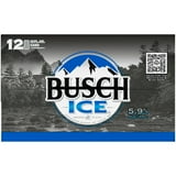 Busch Ice American Lager Beer 12 pack 12 fl oz Aluminum Cans 5.9% ABV ...
