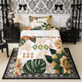 thumbnail image 2 of Manfei Boho Flower Leaves Twin Sheets 3pcs,Hippie Floral Damask Bedding,1 Flat Sheet,1 Fitted Sheet and 1 Pillowcase, 2 of 6