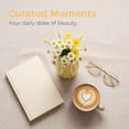 thumbnail image 4 of REGALWOVEN Small Ceramic Modern Vase, Matte Decorative Flower Vase for Desktop, Shelf & Bathroom, Minimalist Boho Home Yellow 2.4"L x 2.4"W x 5.1"H, 4 of 6