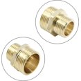 thumbnail image 3 of HUGFEGWE 2 Packs RV Faucet Adapter, 1/2 to 3/4 Reducer, Brass Compression Fitting, Plumbing Water Hose Connector Compatible CJB91-55636, 3 of 5