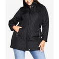 thumbnail image 1 of avenue Womens Multi Panel Coat, Black, Plus Size, 14/16, 1 of 1