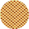 thumbnail image 1 of Ahgly Company Tapis Rond Lavable en Machine Intérieur Transitionnel Orange Rouge Orange, 3 Pieds Rond, 1 of 7