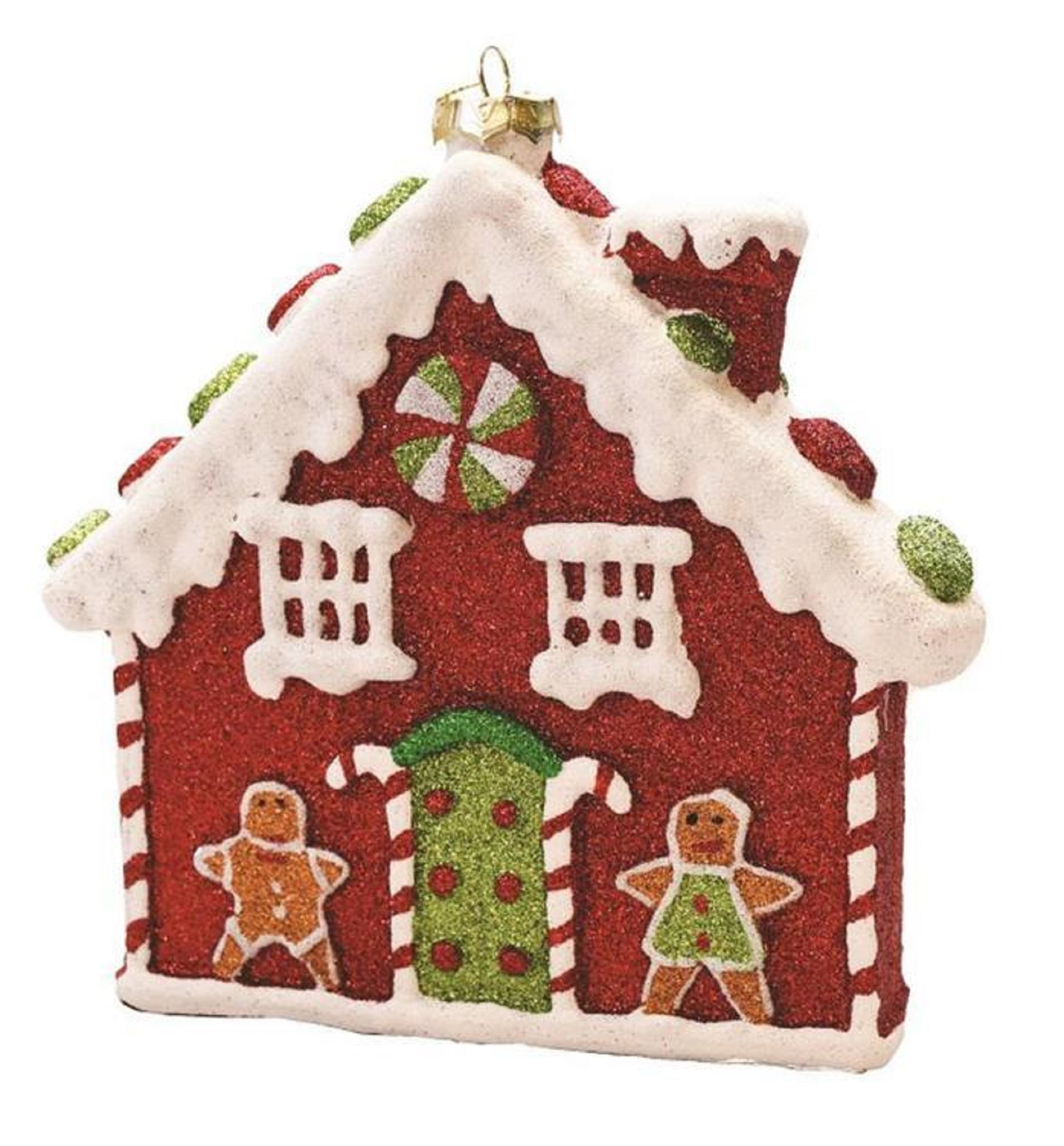 1 ORN ONLY CHRISTMAS GINGERBREAD CHURCH  RESIN DIMENSIONAL ORNAMENT-NEW 