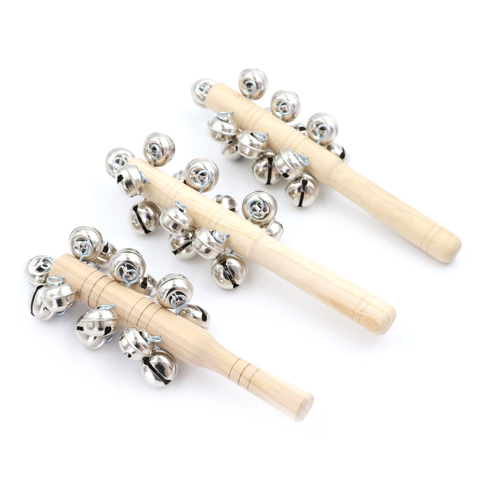 Baby Rattle Ring Wooden Toys Musical Instruments 0-12 Months Music EducationH bg 