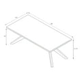 thumbnail image 4 of Verso Rectangular Coffee Table (48in x 24in / 1220mm x 610mm), Pecan, 4 of 5