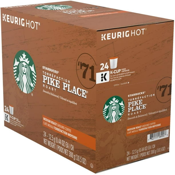 Starbucks® Torréfaction Pike Place® Café Moulu Torréfaction Moyenne K-Cup® capsules 24 unités 24 EA