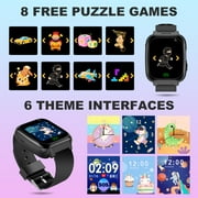 TOPCHANCES Kids Smart Watch for Boys Girls, Touch Screen Smartwatch with Call, 8 Games, Camera, Video, Calculator, Music Player (Black)