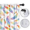 thumbnail image 4 of Blackout Kids Curtains,Rainbow Watercolor Feather Pattern Childrens Insulated Curtains Set Of 2,Bedroom Essentials,Toddler Room Decor 52x84in(132x213cm), 4 of 5