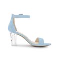 thumbnail image 3 of BLISSFUL STEP Women's Ankle Strap Clear Heel Block Heels Sandals, 3 of 6