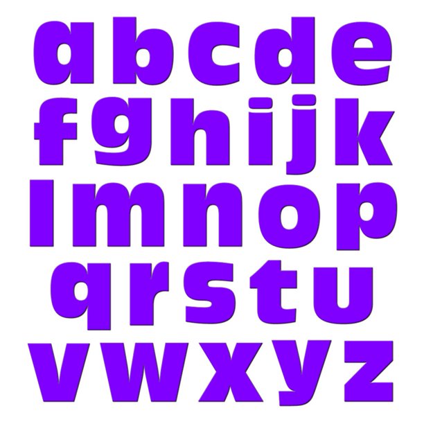 Alphabet Letters Lowercase Purple MAGNEATO'S(TM) Refrigerator