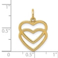 thumbnail image 2 of Collier Pendentif Cœur Double en Or Jaune 14k Amour Multiple, 2 of 6