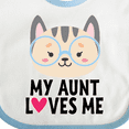 thumbnail image 4 of Inktastic My Aunt Loves Me Niece Cat Girls Baby Bib, 4 of 4