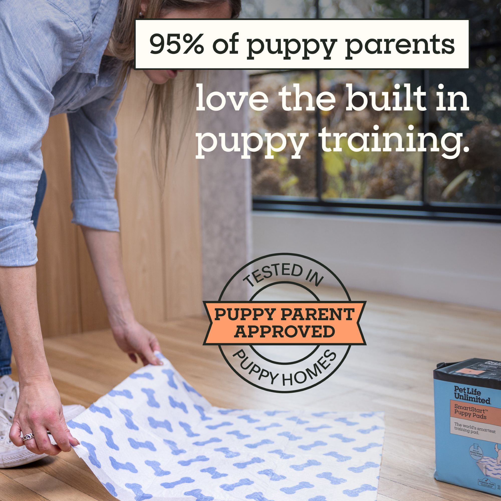 Pet Life Unlimited SmartStart Puppy Pads, Berry Lavender, L, 30ct