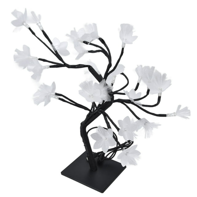 Simulation Flower Light, 100LM Brightness LED Fiber Optic Tree Lamp USB Powered PVC Plastic Flexible Branches No Dazzling for Household Decoration
