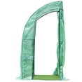 thumbnail image 7 of Portable Walk-in Greenhouse, Lean to Green House with 2 Zipper Entry Doors and 2 Roll-Up Windows for Patio Backyard Garden Growing Flower, Green, LJ1839, 7 of 7
