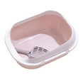 thumbnail image 1 of Cat Litter Box Toilet Open Top Pet Litter Tray Cat Litter Tray for Small Animals pink, 1 of 8