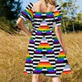 thumbnail image 4 of Inclusive Ally Pride Flag Sleeveless Dress dresses for womens dress women summer, 4 of 6