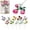Hot Pink, variant on Three Headed Rose Artificial Flower For Wedding Arrangements Hotel Home Decor Rose Head Flower,fake