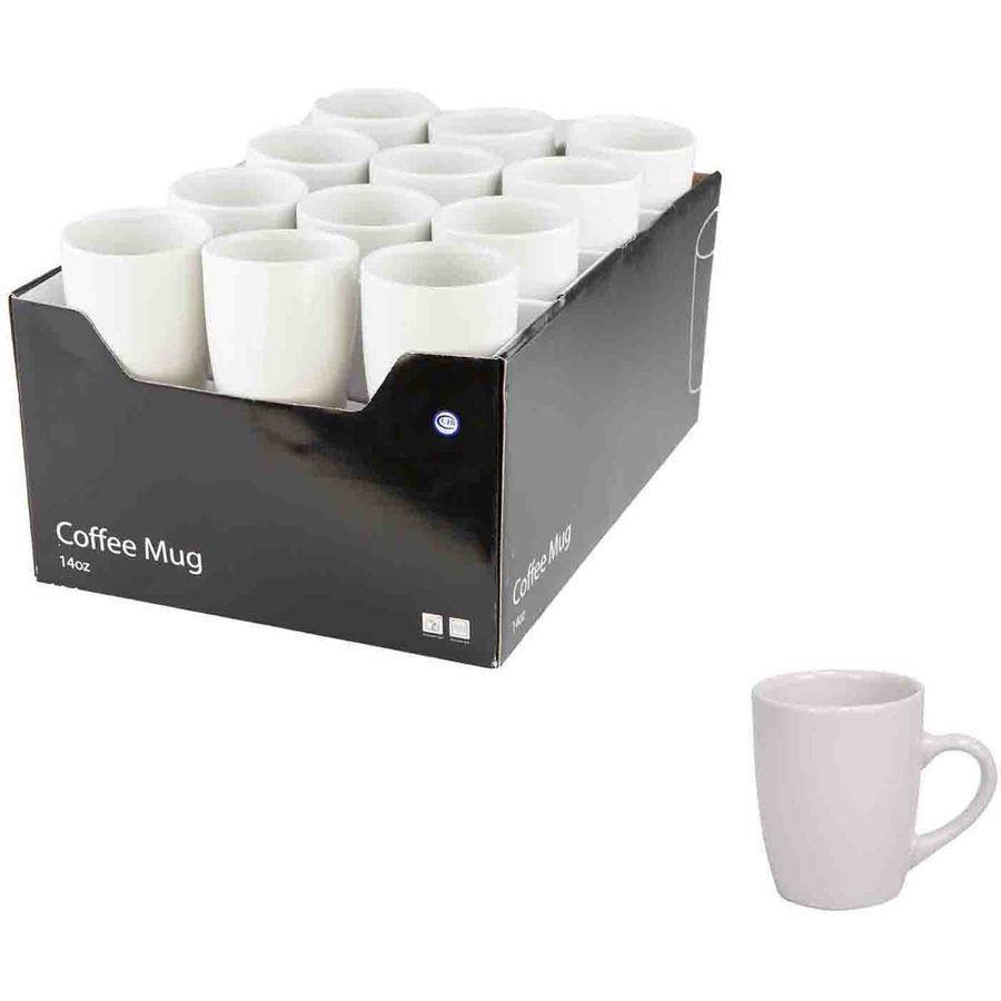 Home Basics 13oz Ceramic Mug, White