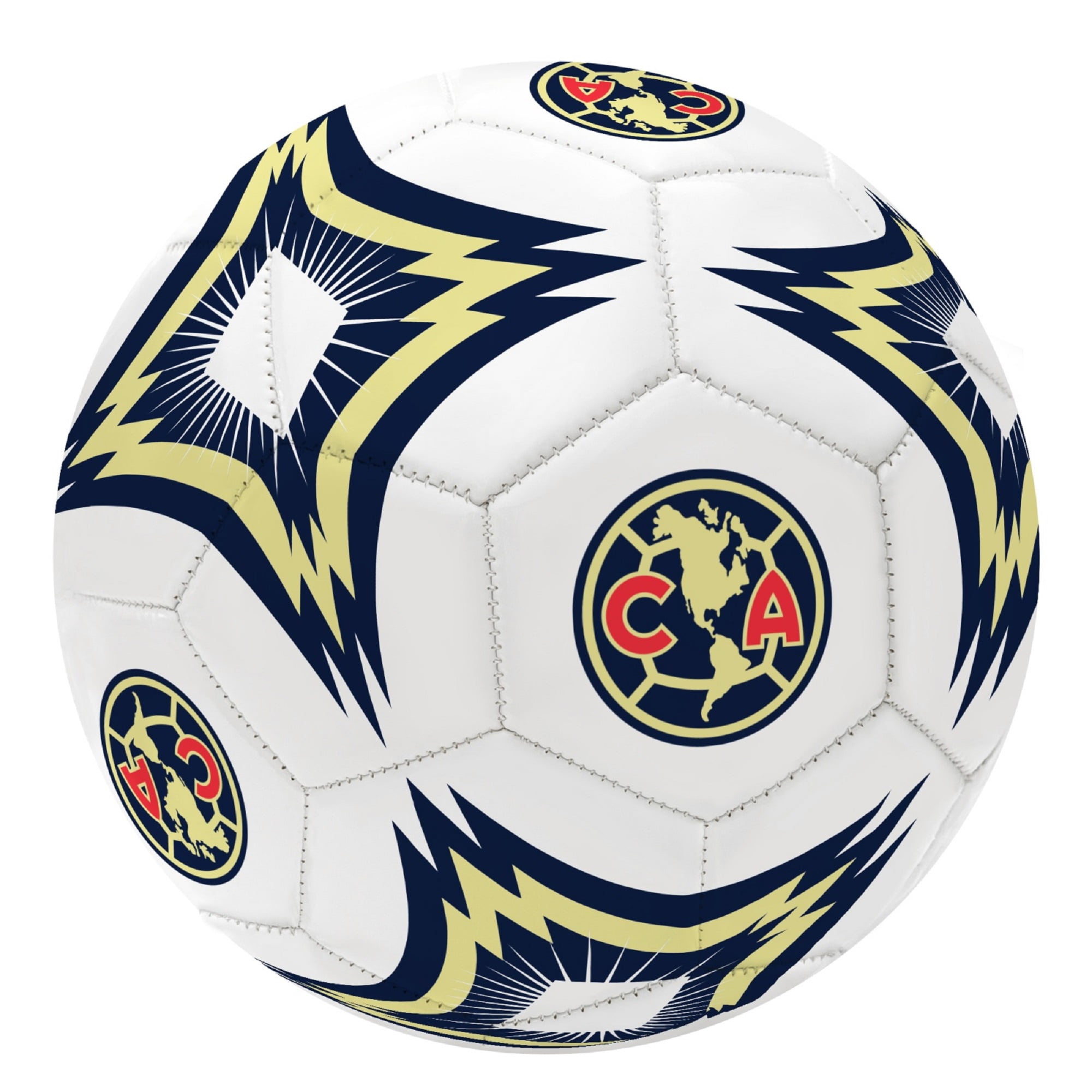 Icon Sports Club America Kaleidoscope Design Soccer Ball Size 5 [White]