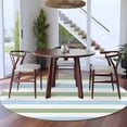 thumbnail image 3 of Round Rugs 6Ft, Sage Green Blue Striped Round Area Rug Washable Indoor Throw Carpet, Farmhouse Sage Green Stripes Soft Non Slip Circle Rug for Office Cabinet Home Decor Aesthetic, 3 of 8