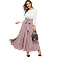 thumbnail image 6 of Sngxgn Womens Basic Soft Stretch Mid Midi Knee Length Flare Flowy Skirts(Pink,XS), 6 of 9