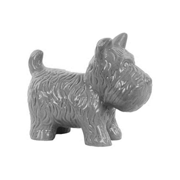 Collection de Tendances Urbaines 38489 Figurine de Chien Welsh Terrier Debout en Céramique de 4,5 x 7 x 8,5 Po - Finition Brillante et Gris